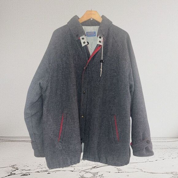 ✨VTG Pendleton Jacket Mens Sz XL Wool Gray Button Up Winter✨ - Picture 3 of 9